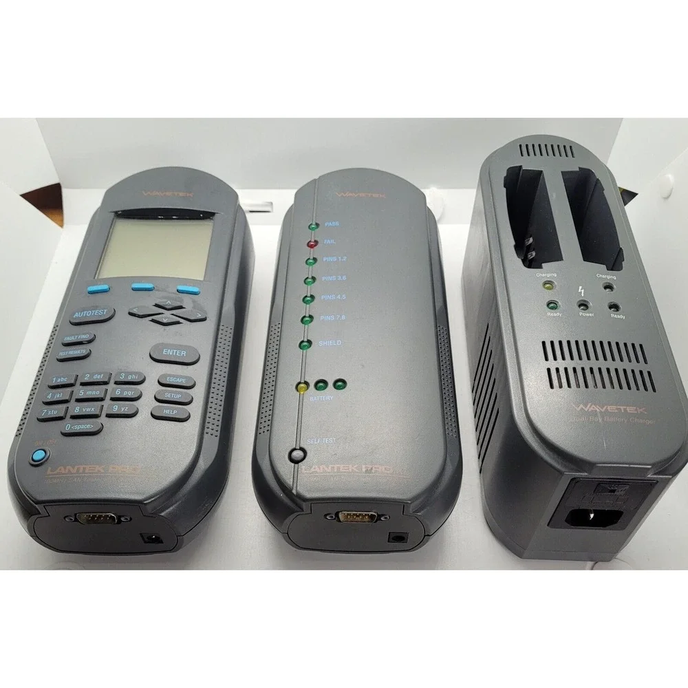 Wavetek Lantek Pro XL 100 MHz LAN Cable Tester with Accessories & Manual